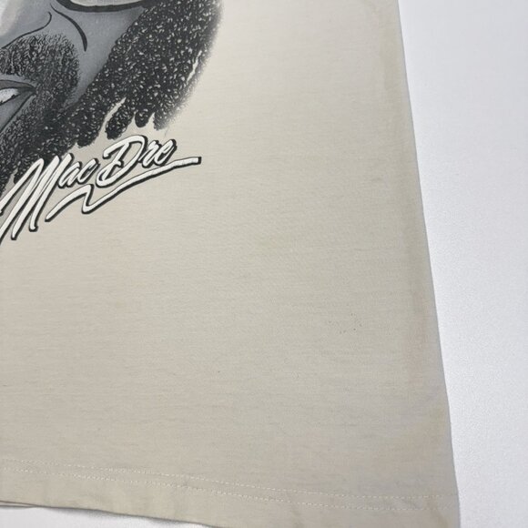 Vintage Mac Dre Rap Tee T Shirt Mens 4XL Tall White All Over Print Big Head Y2K - Picture 10 of 16